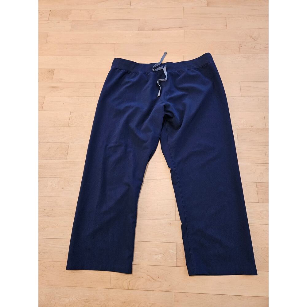 FIGS Technical Collection Scrub Pants Womens XXL Petite Navy Straight Leg